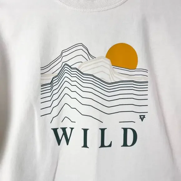 Gabriella Pullover Sweatshirt White Wild Graphic Crewneck Women’s Small Cozy - Picture 4 of 7